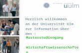Herzlich willkommen an der Universität Ulm  zur Information über den :