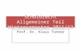 Schuldrecht Allgemeiner Teil Wintersemester 2011/12