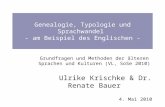 Genealogie, Typologie und Sprachwandel  - am Beispiel des Englischen -