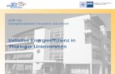 Initiative Energieeffizienz in  Thüringer Unternehmen
