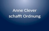 Anne Clever schafft Ordnung