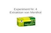 Experiment Nr. 5 Extraktion von Menthol