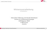 Wissensverarbeitung -  Introduction
