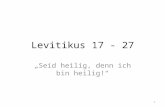 Levitikus 17 - 27