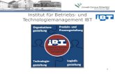 Institut für Betriebs- und Technologiemanagement IBT