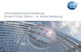Informationsveranstaltung Smart  Cities Demo  –  4. Ausschreibung