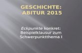Geschichte:  Abitur 2015