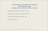 Einführung  Evidence Based Physiotherapy Heilbad St. Moritz 30.1.2014
