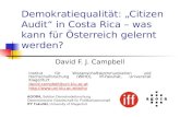 Demokratiequalität: „Citizen Audit“ in Costa Rica – was kann für Österreich gelernt werden?