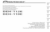Pioneer DEH110E/112E UK Manual