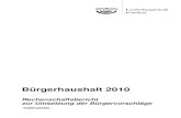 Bürgerhaushalt Potsdam 2010 - Rechenschaft der Umsetzung der Vorschläge