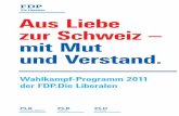 Wahlkampfprogramm 2011 FDP.Die Liberalen