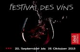 Festival des vins Herbst 2013 - Ausgewählte Weine zum Festivalpreis