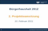 Präsentation 2. Projektteamsitzung Bürgerhaushalt 2012