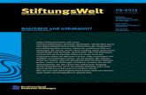 StiftungsWelt 03-2013: Geschätzt und unbekannt?