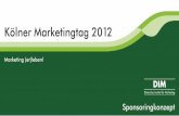 Sponsoringkonzept Kölner Marketingtag 2012