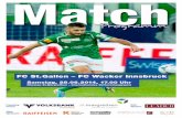 Matchprogramm FCSG – FC Wacker Innsbruck