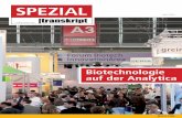 |transkript Spezial 4/2012 - Biotechnologie auf der Analytica