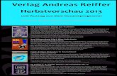 Verlag Andreas Reiffer, Herbstvorschau 2013