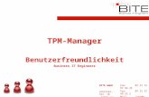 TPM-Manager Benutzerfreundlichkeit