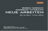 Robin Horsch / Andreas Titzrath: Neue Arbeiten.