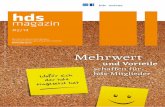 hds magazin 2/14: "Mehrwert und Vorteile schaffen für hds-Mitglieder"