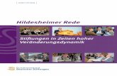 Hildesheimer Rede: Stiftungen in Zeiten hoher Veränderungsdynamik