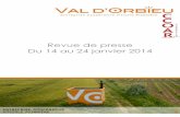 Revue de presse Val d'Orbieu- Uccoar du 14 au 24 01 2014