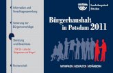 "Top 20 - Liste der Bürgerinnen und Bürger", Bürgerhaushalt 2011 Potsdam