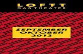 LOFFT - DAS THEATER: Programm September bis Oktober