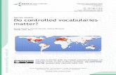 Do controlled vocabularies matter?