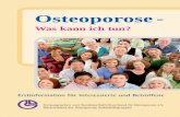 Osteoporose - Was kann ich tun?