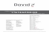 David Super-Light A/S Listenpreise 2013