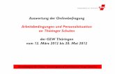 Arbeitsbedingungen und Personalsituation an Thüringer Schulen