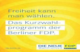 Kurzwahlprogramm der FDP Berlin