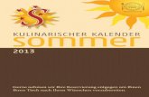 Kulinarischer Kalender Sommer 2013