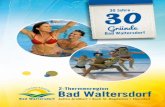 30 Gute Gründe für Ihren Urlaub in der 2-Thermenregion Bad Waltersdorf!