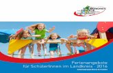 Ferienangebote für SchülerInnen im Landkreis Pfaffenhofen 2016