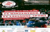 Matchheft FCW vs. FC Lausanne-Sport, Sa. 14.3.15, 17.45h