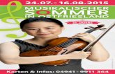 Musikalischer Sommer in Ostfriesland | Programmheft 2015