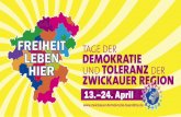 Programmheft, Tage der Demokratie und Toleranz der Zwickauer Region 2015