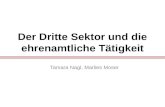 Der Dritte Sektor und die ehrenamtliche Tätigkeit Tamara Nagl, Marlies Moser.