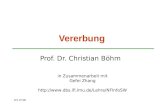 WS 07/08 Vererbung Prof. Dr. Christian Böhm in Zusammenarbeit mit Gefei Zhang .