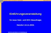 Einführungsveranstaltung für neue Netz- und EDV-Beauftragte Netzfort 13.11.2001  @urz.uni-heidelberg.de