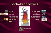 Hochofenprozess Erze Abbau Transport Verarbeitung Hochofen Roheisen Gusseisen Stahl Ablaufsskizze.