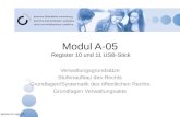 Modul A-05 Register 10 und 11 USB-Stick Verwaltungsgrundsätze Stufenaufbau des Rechts Grundlagen/Systematik des öffentlichen Rechts Grundlagen Verwaltungsakte.