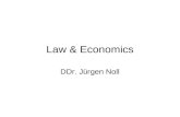 Law & Economics DDr. Jürgen Noll Organisatorisches Zeugnisanforderungen –2 Tests Ende April 20% Ende Juni 30% –4 Präsentationen Je 2 Fachartikel mit.