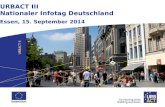 URBACT III Nationaler Infotag Deutschland Essen, 15. September 2014.