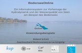 Online 1 BodenseeOnline Ein Informationssystem zur Vorhersage der Hydrodynamik und der Wasserqualität von Seen am Beispiel des Bodensees IKE IWS ILK Online.
