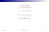 FB IV/Soziologie1 Prof. Dr. Alois Hahn Dr. habil Rüdiger Jacob Vertrauen und Misstrauen: Theoretische Überlegungen und empirische Forschung.